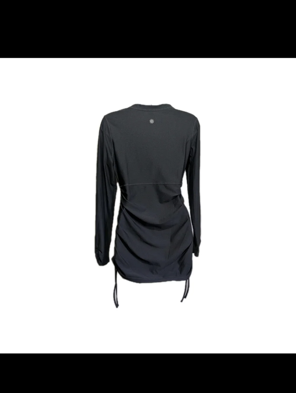 Athleta Wick It Ruched Swim Cover Up S Dark Gray Beach Sporty Athletic #7000